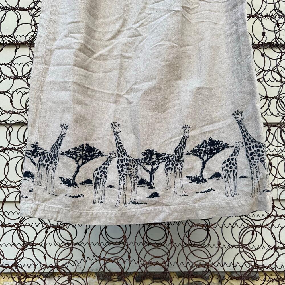 Vintage 90s Jaclyn Smith Giraffe Safari Africa Linen Blend Tank Dress Size SMALL - Picture 10 of 10
